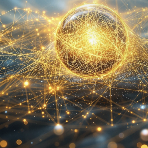 orb emitting threads of golden light interconnected